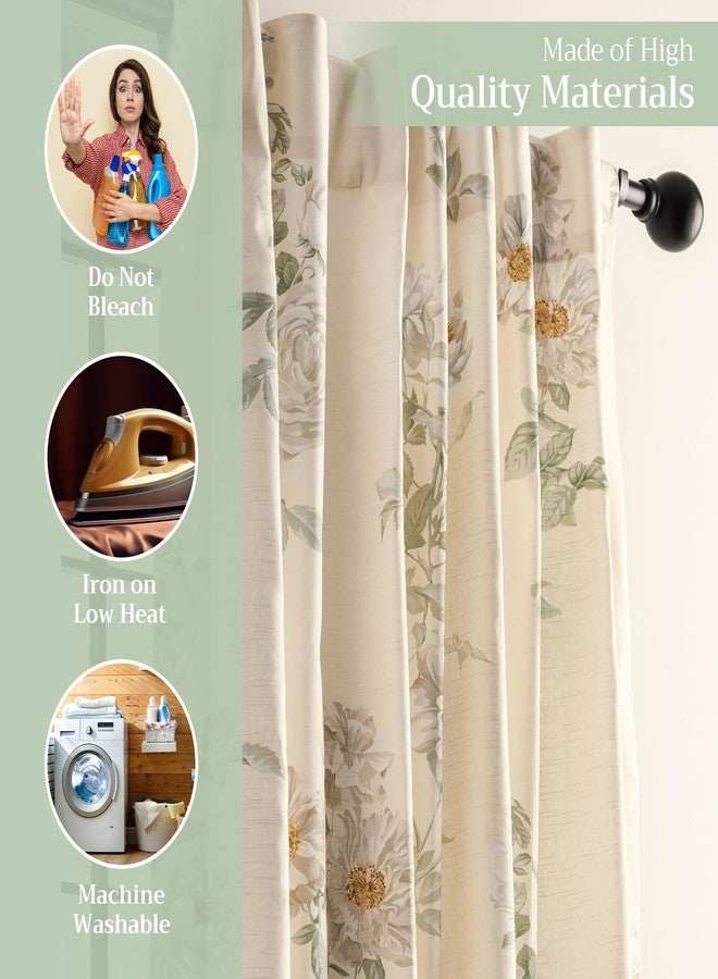 Maison d' Hermine Curtains for Living Room 100% Cotton 124 inch Length One Panel Light Filtering Curtains for Bedroom Windows with Rod and Loop Pockets Drapes (Villette Dove Grey, 50" W x 124" L) - Image 3