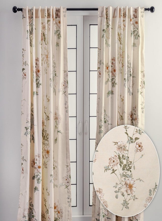 Maison d' Hermine Curtains for Living Room 100% Cotton 124 inch Length One Panel Light Filtering Curtains for Bedroom Windows with Rod and Loop Pockets Drapes (Villette Dove Grey, 50" W x 124" L) - Image 1