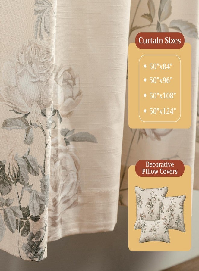 Maison d' Hermine Curtains for Living Room 100% Cotton 124 inch Length One Panel Light Filtering Curtains for Bedroom Windows with Rod and Loop Pockets Drapes (Villette Dove Grey, 50" W x 124" L) - Image 4