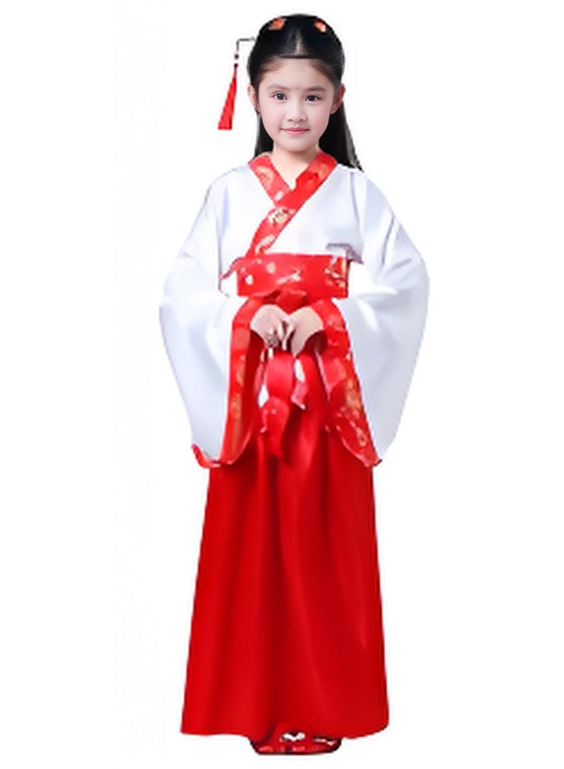 Girl's Chinese Traditional Costumes Hanfu Dresses Tang Suit Ancient For Dress Up Stage Show Performances Cosplay