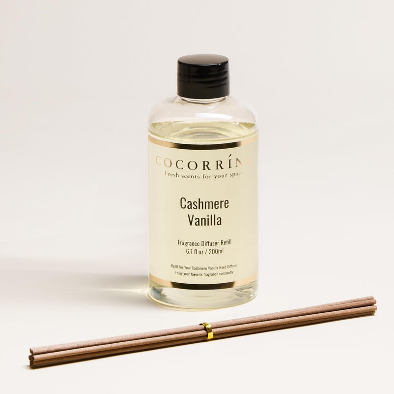 COCORRÃNA Reed Diffuser Refill - Cashmere Vanilla 6.7 Fl.oz Reed Diffuser Refill with 8 Sticks - Image 2