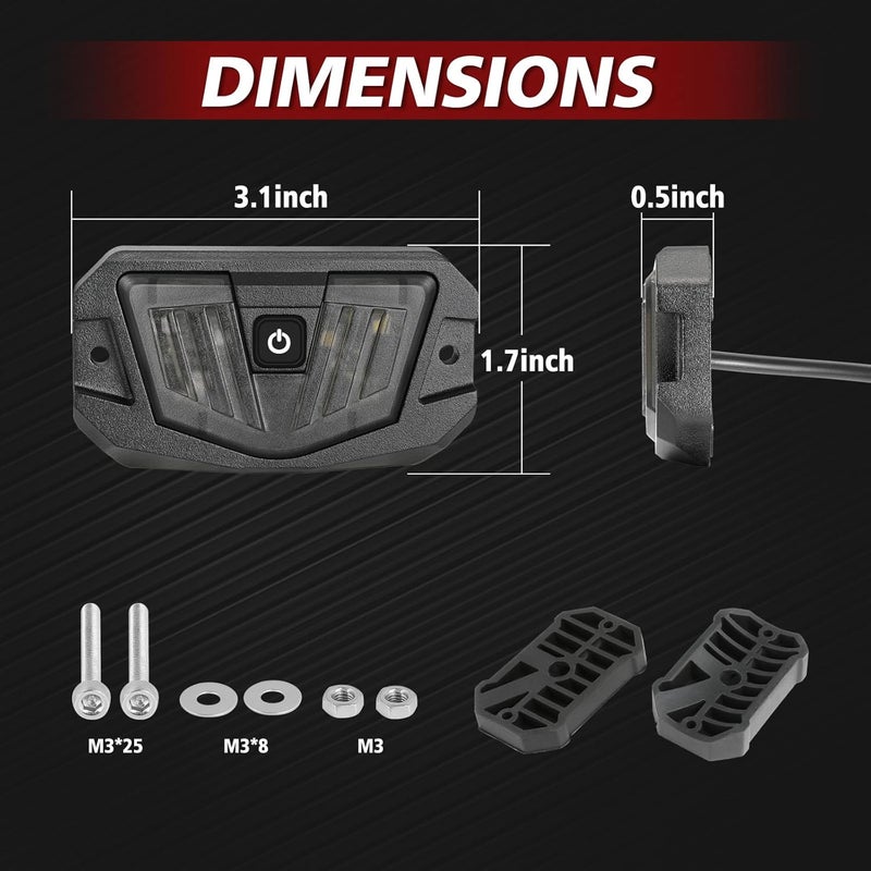 LTEODCHEW V-Pro UTV Dome Light - 12V LED Interior Light - Image 2