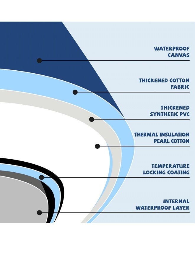 XiuWoo Portable Bathtub  Foldable Bathtub Waterproof Large Portable Foldable Layer Bathtub Hot SPA Tub for Shower Stall, Non-Inflatable Ice Folding Bathubs, Family Soaking Baths (Blue,140*50*55CM) - Image 4