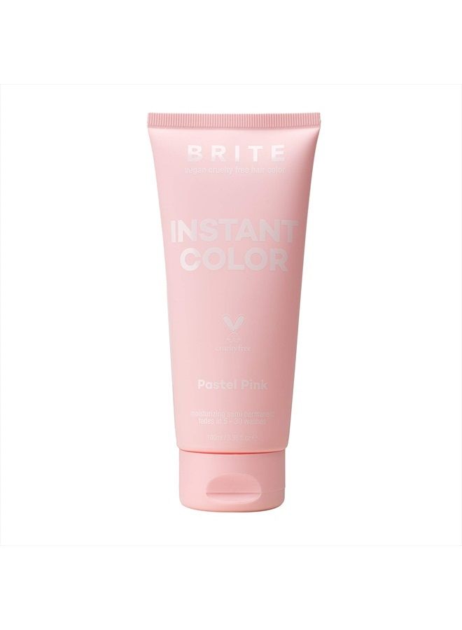 Brite Pastel Pink Semi-Permanent Hair Color - Vegan & Cruelty-Free Hydrating Hair Dye, Lasts Up to 30 Washes (100ml) - Image 1