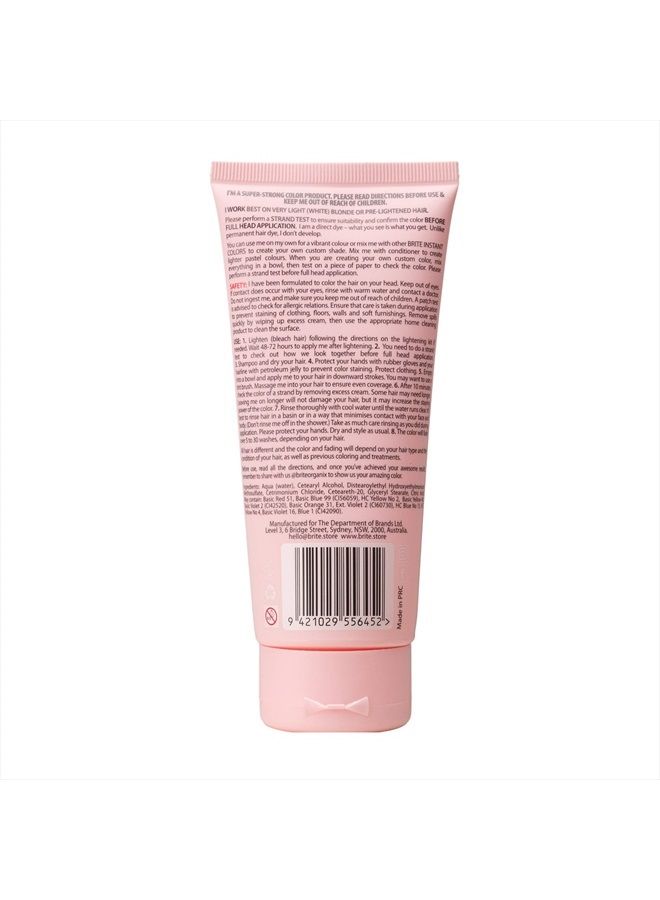 Brite Pastel Pink Semi-Permanent Hair Color - Vegan & Cruelty-Free Hydrating Hair Dye, Lasts Up to 30 Washes (100ml) - Image 2