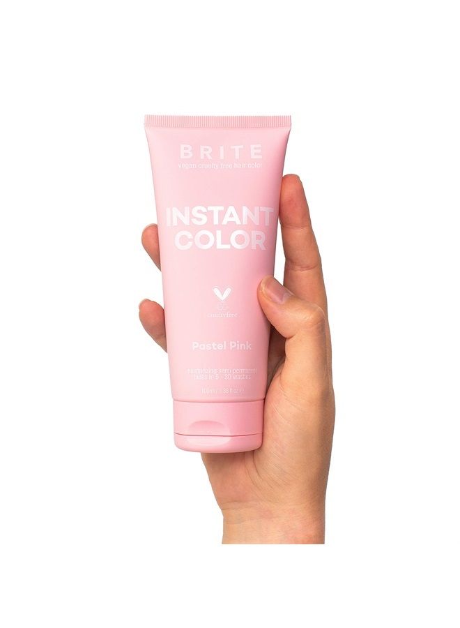 Brite Pastel Pink Semi-Permanent Hair Color - Vegan & Cruelty-Free Hydrating Hair Dye, Lasts Up to 30 Washes (100ml) - Image 3