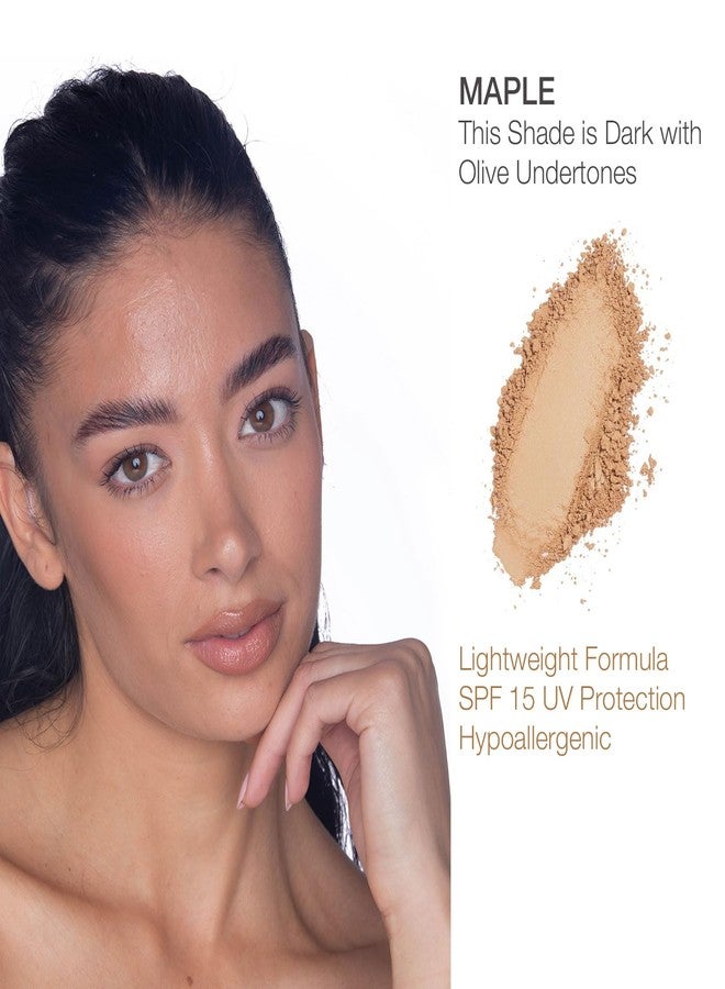 bellapierre Compact Mineral Foundation SPF 15 | Vegan & Cruelty Free Natural Makeup | Full Coverage Matte Foundation | Hypoallergenic | Oil & Talc Free - 0.35 Oz - Maple - Image 3