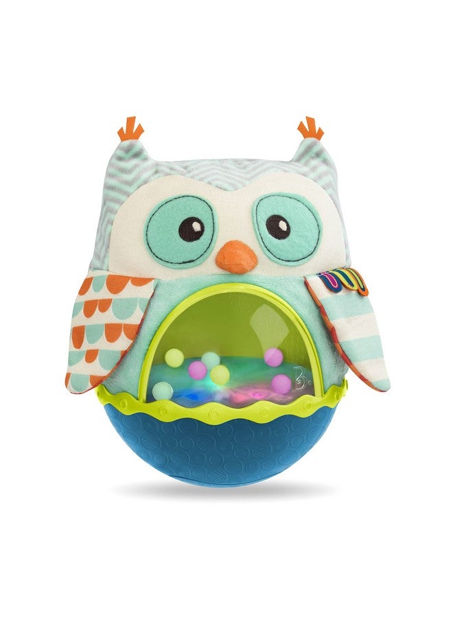 B. Toys B. Baby Owl Be Back Baby Toy Crawling Tummy Time Sensory & Musical Toy For Babies Wobbling Toy With Colorful Balls 6 Months - Image 1
