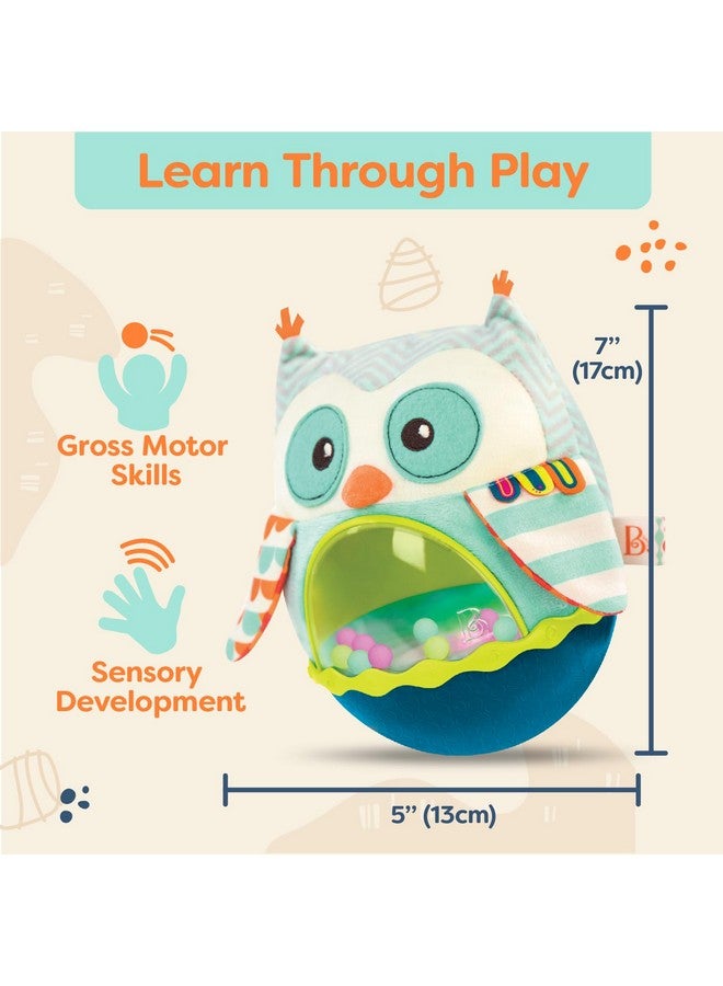 B. Toys B. Baby Owl Be Back Baby Toy Crawling Tummy Time Sensory & Musical Toy For Babies Wobbling Toy With Colorful Balls 6 Months - Image 4