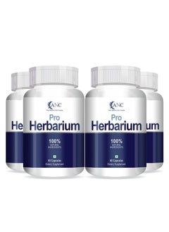 ANC ANC Pro Herbarium Supports Immunity, Protect Liver, Heart, Lungs, Stomach & Skin Veg 60 Capsules-Pack of 4  - Image 1