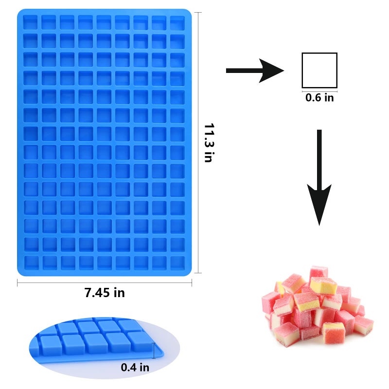 Sakolla126 Cavities Square Candy Silicone Molds  Mini Silicone Molds For Chocolate  Hard Candy  Ice Cubes  Caramel - Image 2