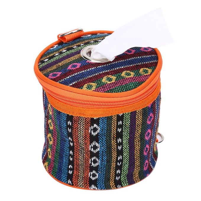 TISSUE HOLDER TOILET PAPER STORAGE HOLDER OUTDOOR HIKING ROLL PAPER HANGING COVER WIPES BOX CASE HOLDER STORAGE BAG WITH HOOK FOR CAMPING TENT HOME OFFICE TOILET PAPER HOLDER CAMPING