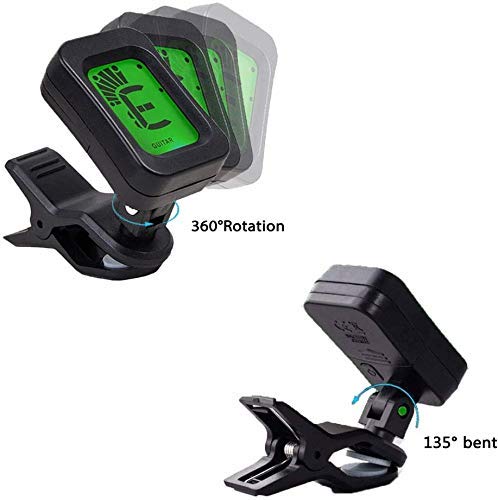 FESTRA RBT-01 Digital LCD Guitar Bass Violin Ukulele Clip On Automatic Chromatic Tuner With 3 Guitar Picks - Image 2