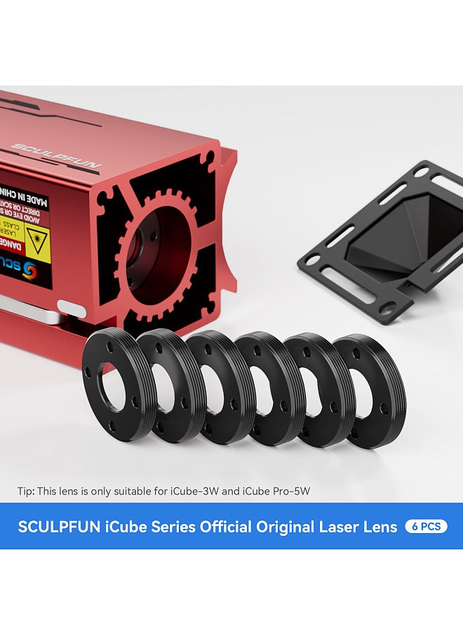 SCULPFUN Original iCube 3W/iCube Pro 5W Laser Engraver Lens 6pcs Highly Transparent Lens Anti-oil and dust Proof Easy to Install  - Image 4