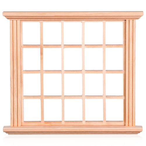 POPETPOP Dollhouse Windows 1 12 Scale Miniature Dollhouse Furniture Window Frame Model Dollhouse Furniture DIY Dollhouse Bedroom Accessories - Image 1