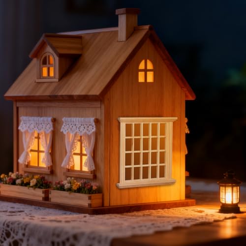 POPETPOP Dollhouse Windows 1 12 Scale Miniature Dollhouse Furniture Window Frame Model Dollhouse Furniture DIY Dollhouse Bedroom Accessories - Image 5