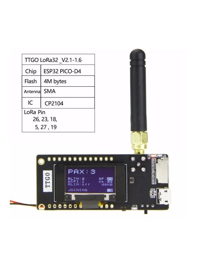 OLED SD Card Antenna Wifi Module Black/Gold - Image 5