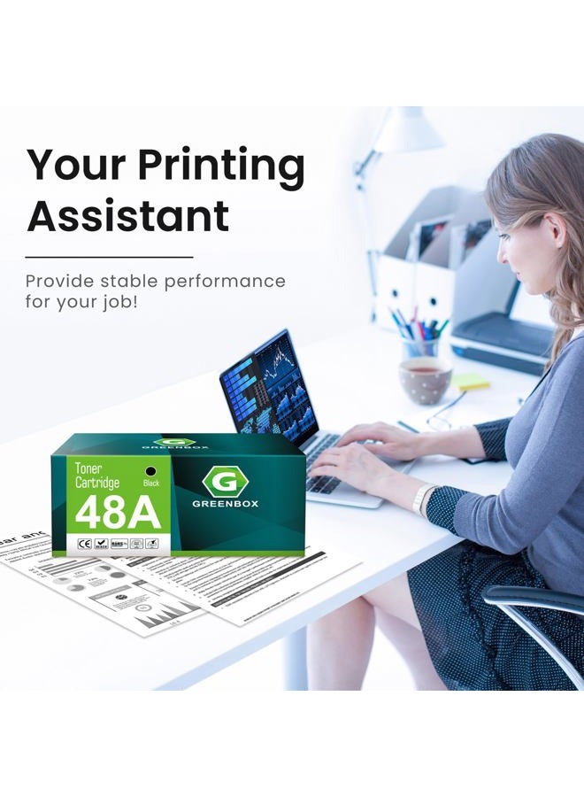 GREENBOX Compatible Toner Cartridge Replacement for HP CF248A 48A for HP Laserjet Pro M15w M15a M16a M16w HP Laserjet MFP M28w M28a M29a MFP M29w 248A Printer Toner (Black 2 Pack) - Image 4