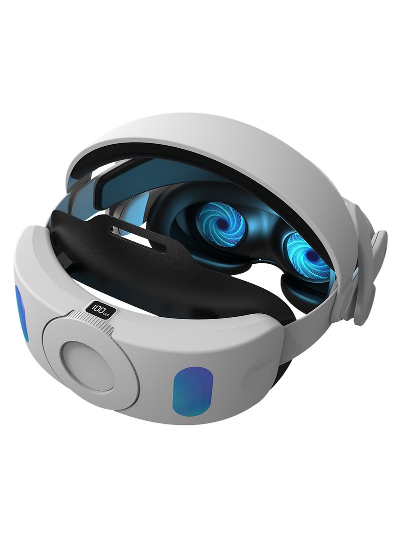 MT3 pro-VR head strap Battery Strap Accessories, Head Strap with Battery 6000mAh For Meta Quest 3 VR Headset Elite Strap Replacement Adjustable Enhanced Support Improves Comfort - Image 1