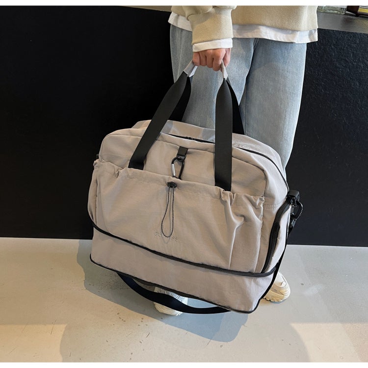 Dry And Wet Separation Gym Bag For Men And Women Couple Short-Distance Travel Bag Extensible Simple Casual Luggage Bag - Image 4