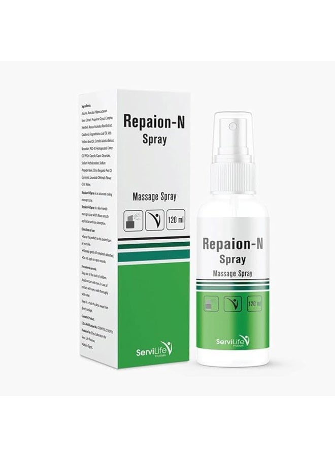 servilife pharma Repaion-N Massage Spray 120ml - Image 1
