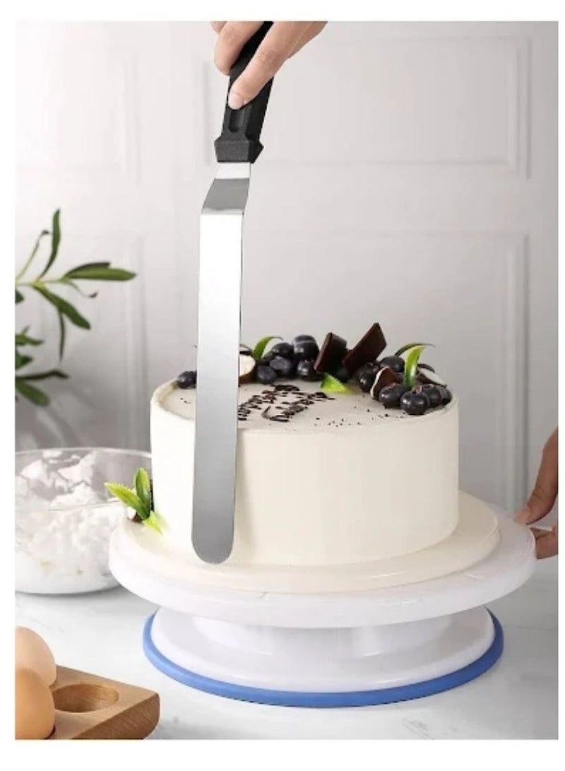 اي ار تي سي حامل الكيك الدوار من ARTC مع أدوات تزيين باللون الأبيض - Image 4