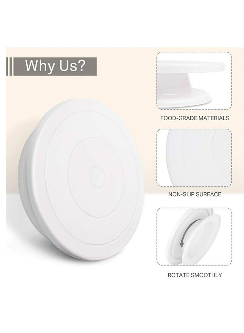 اي ار تي سي حامل الكيك الدوار من ARTC مع أدوات تزيين باللون الأبيض - Image 5