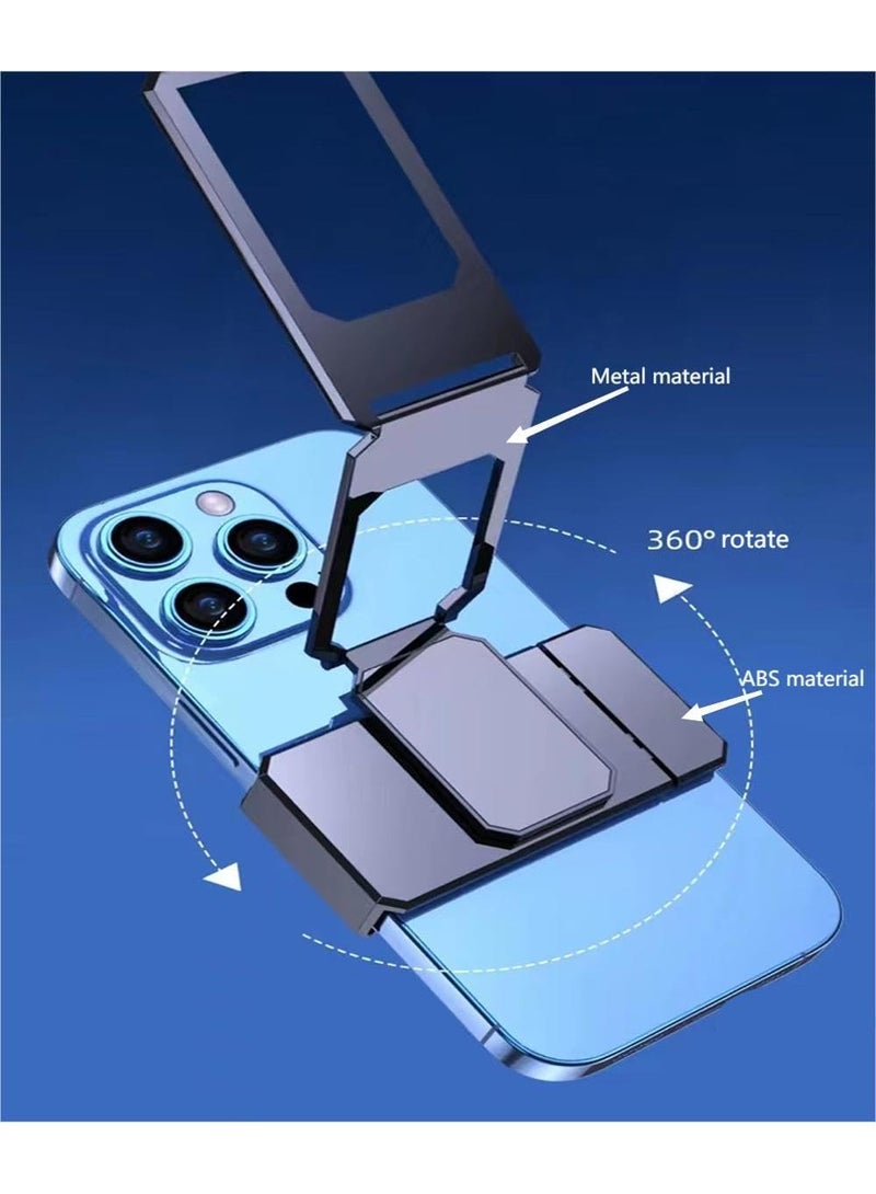 Phone Ring Holder Kickstand,Phone Fixing snap with Kickstand 【2-in-1】,Phone Gripper for Back of Phone,Compatible with iPhone Samsung Phone, Black - Image 3