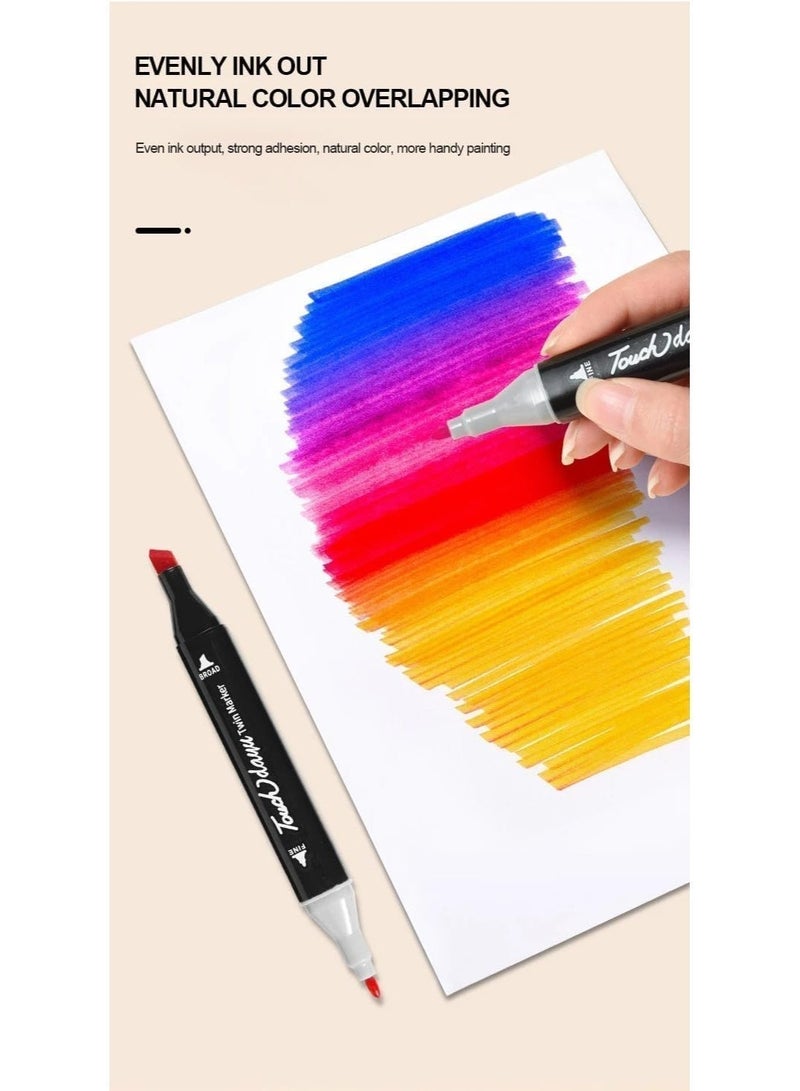 Touch Marker Art Set of 24 Colors – Professional Drawing & Coloring Pens - Image 4