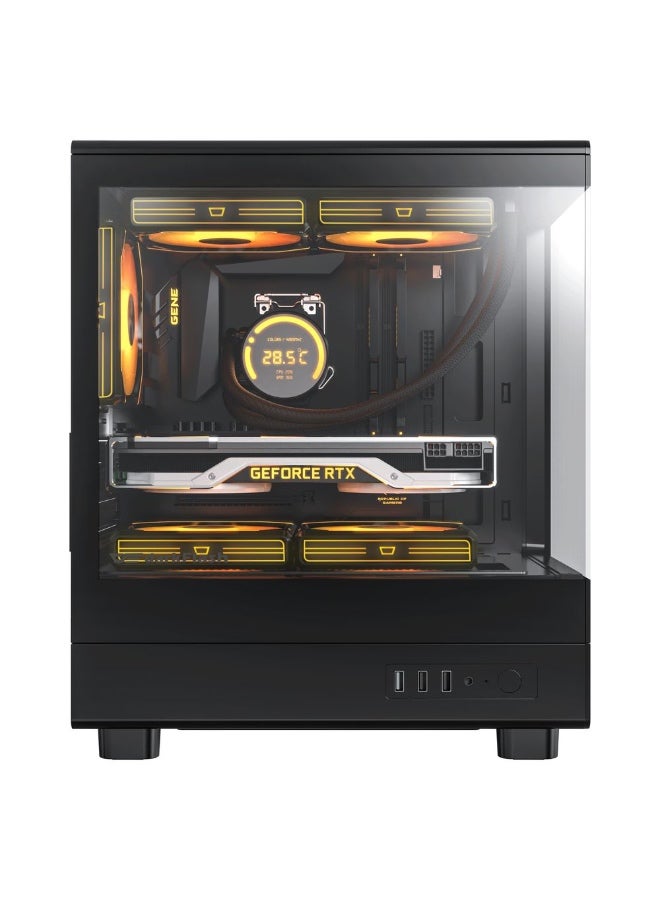 دارك فلاش كيس كمبيوتر ألعاب DARKFLASH DB330M Micro-ATX مع زجاج مقوى مزدوج 270 درجة و 3 مراوح PWM ARGB - Image 1