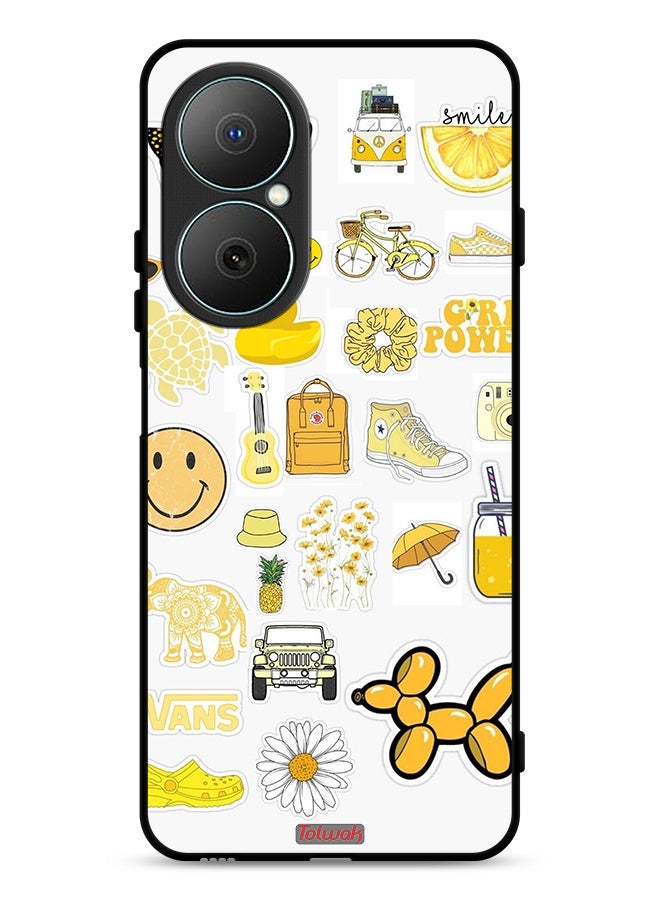 Tolwak Huawei Nova Y73 Protective Case Cover Girly Tags