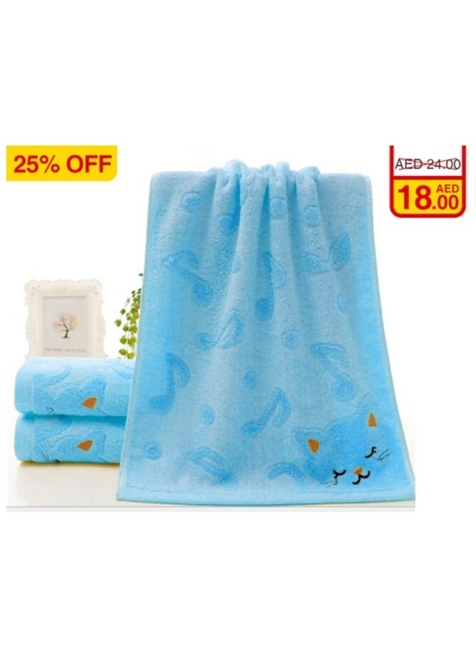 صن بيبي مناشف صن بيبي للأطفال من الخيزران (اشتري 1 واحصل على 1 مجانًا) - الألوان المتوفرة- الأزرق والأصفر والأخضر - Image 1