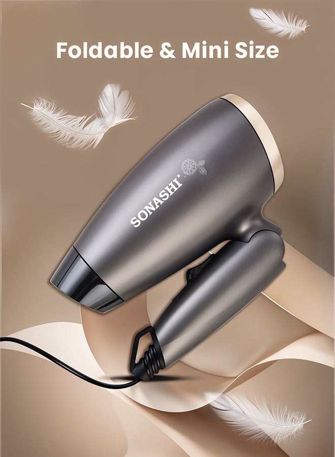 SONASHI Hair Dryer SHD-5005N - 1000W - 1300W, 2 Speed Blow Dryer with 2 Heat Settings, Cold & Hot Wind, DC Motor | Hair Care Essentials black - Image 5