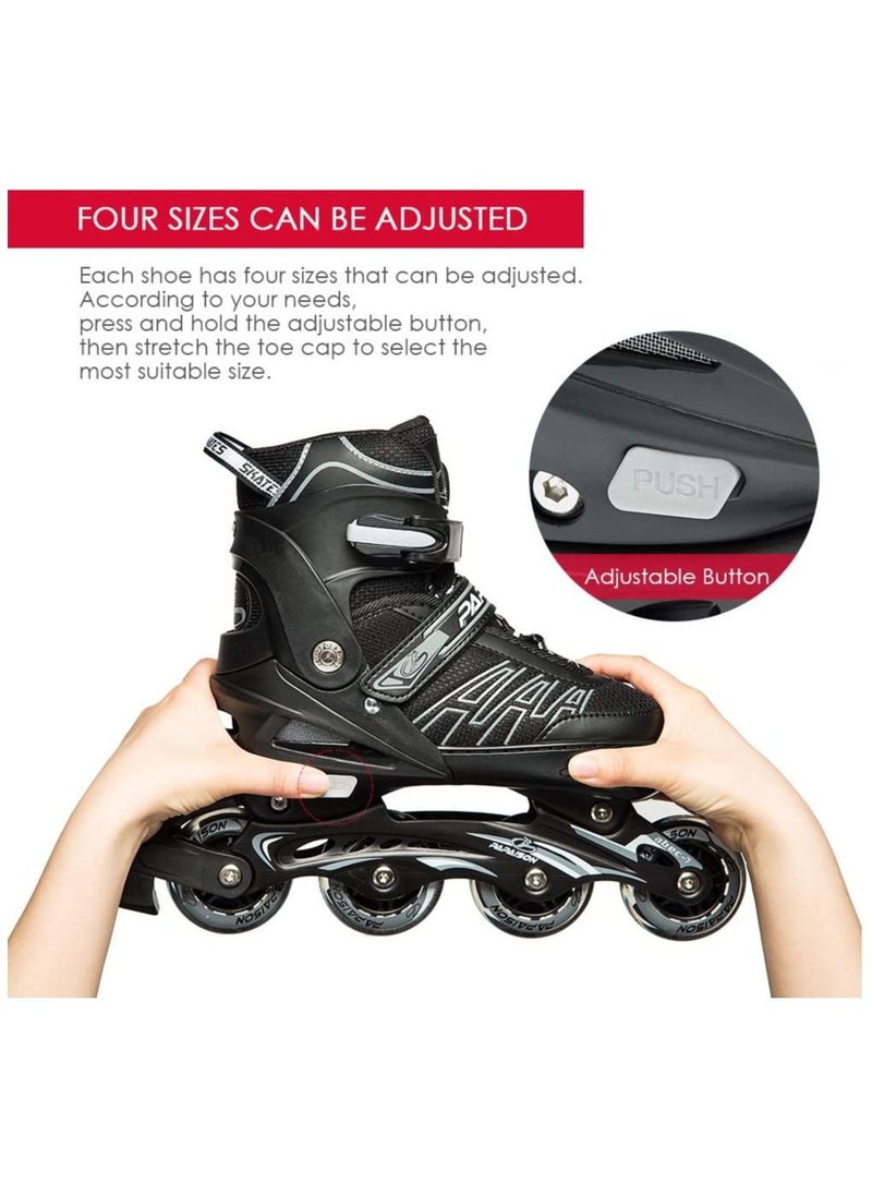 GT-Wheel - Skating Shoes Proffesional Adjustable Inline Roller Skates with Featuring All Lighting Wheels - Image 1