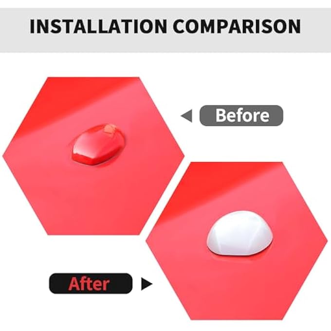 rayihni Roof Antenna Cover Trim Decoration Exterior Accessories for Ford Mustang 2015-2024,for Ford F150 2015-2020 (White) - Image 3