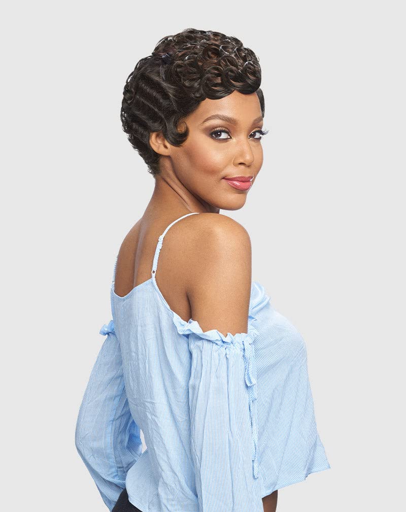 VANESSA Synthetic Party Lace Deep J-Part Wig - DRJ JESLI (1 Jet Black) - Image 4