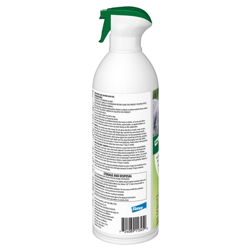 Advantage Cat Flea Treatment Spray | Kills Fleas & Ticks | Cat Flea Spray | 8 oz. - Image 2