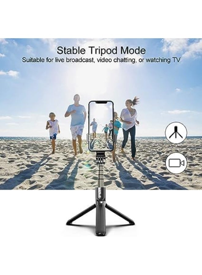 CAZADORA Selfie Stick Gimbal Stabilizer Model 3 — Professional Portable Aluminum Alloy Selfie Stick u0026 3-Axis Gimbal for Smartphones | Rotation Tripod + Foldable Portable Phone Holder | Smooth Handheld Stabilization for TikTok, Vlog, YouTube, Instagram Reels, Live Streams, Travel u0026 Content Creation | Lightweight 213g, Compact 20 cm Folded Length — 360° Rotation, Auto-Leveling, Quick Mount, Flexible Angle Adjustment, One-Tap Start, Stable Video u0026 Blur-Free Photos, Compatible with Most Smartphones, Black Finish, Durable Aluminum Alloy Build, Easy USB Charging u0026 Smart Controls — Ideal Gift for Creators u0026 Influencers - Image 3