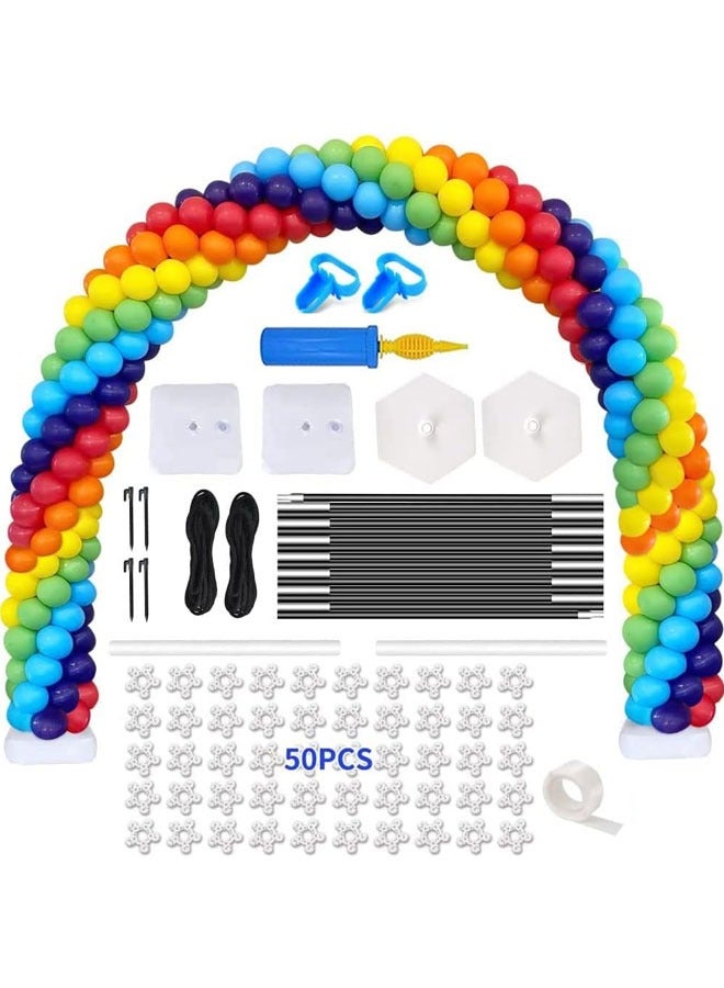 HQ-GAMING Wide Adjustable Balloon Arch Kit Stand For Birthday Party Supplies Wedding Decorations Ballon Arch Holder Kit With Water Fillable Bases  - Image 1
