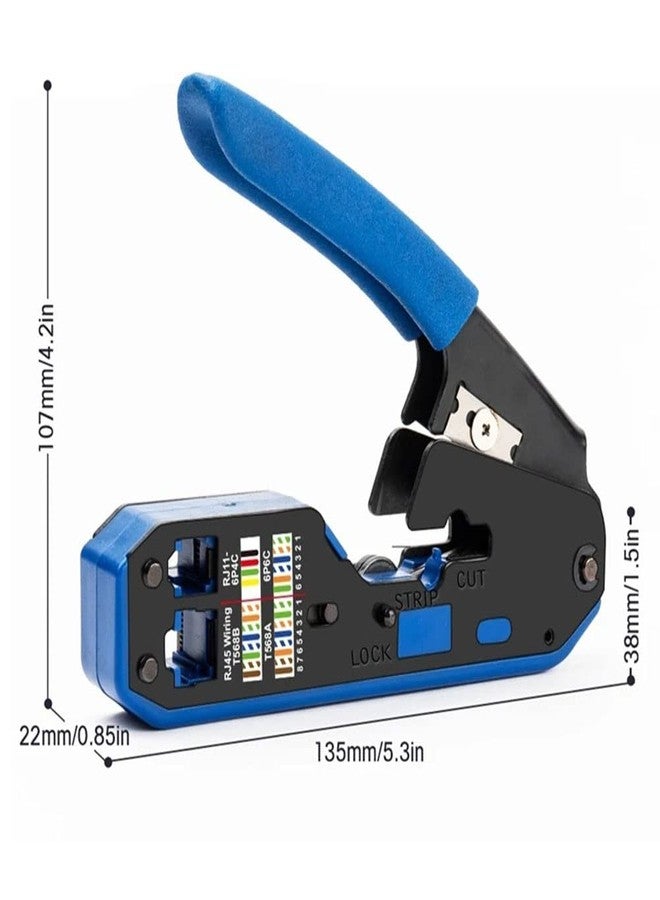LSLANSOON RJ45 Crimp Tool Kit, CAT5 CAT5e CAT6 Ethernet Crimper Modular Data Cable Stripper Cutter for Standard RJ11/RJ12 and RJ45 Connectors (Crimper Only) - Image 4