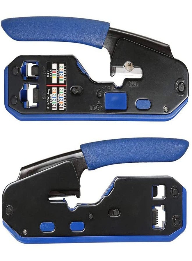 LSLANSOON RJ45 Crimp Tool Kit, CAT5 CAT5e CAT6 Ethernet Crimper Modular Data Cable Stripper Cutter for Standard RJ11/RJ12 and RJ45 Connectors (Crimper Only) - Image 2