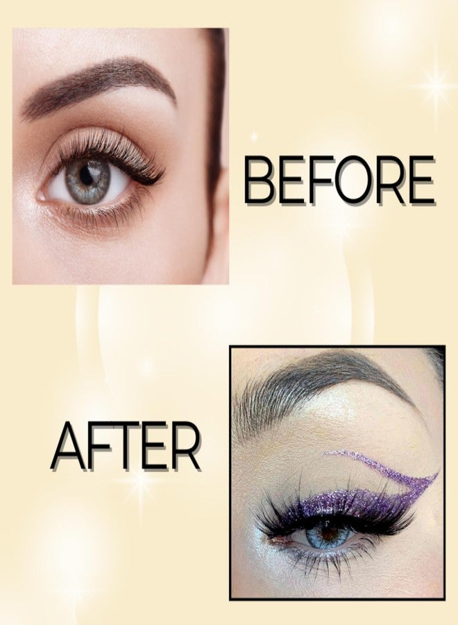 Bobi Glitter Gel Eyeliner Pigmented Liquid, Long Lasting, Waterproof, Smudge Proof, Quick Dry Formula Metallic Vegan Cruelty-Free Eye Liner 10g- Purple - Image 4