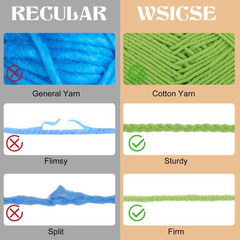 WSICSE 4 PCS Crochet Yarn, 560 Yard Soft Fluffy Yarn for Crocheting Assorted Colors for Knitting Easter Basket Stuffers 1 Skein/140 Yard-Macaron - Image 4
