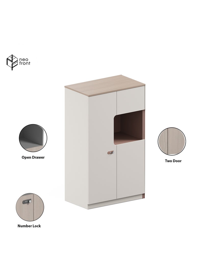 Neo Front Neo Front Cabinet with 3 Drawers and Door, Wooden Storage Cabinet with Shelves, Sideboard for Living Room, Entryway FK-BG0750  - Image 2