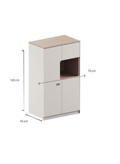 Neo Front Neo Front Cabinet with 3 Drawers and Door, Wooden Storage Cabinet with Shelves, Sideboard for Living Room, Entryway FK-BG0750  - Image 3