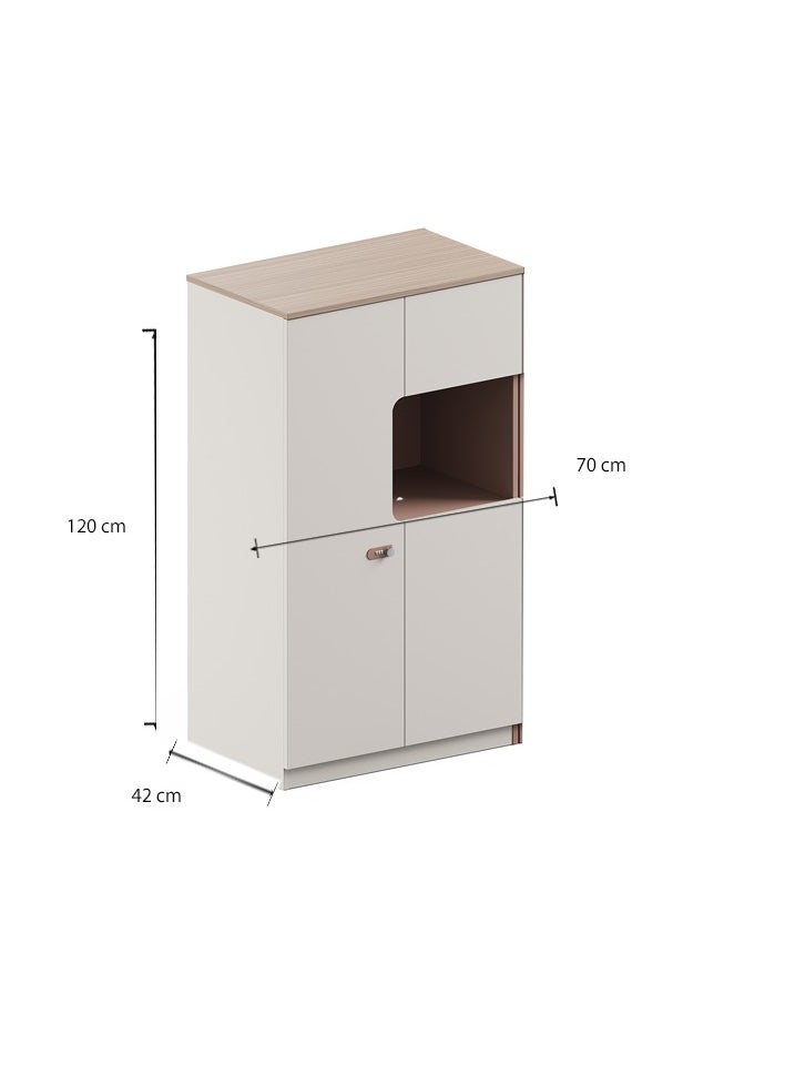 Neo Front Neo Front Cabinet with 3 Drawers and Door, Wooden Storage Cabinet with Shelves, Sideboard for Living Room, Entryway FK-BG0750  - Image 3