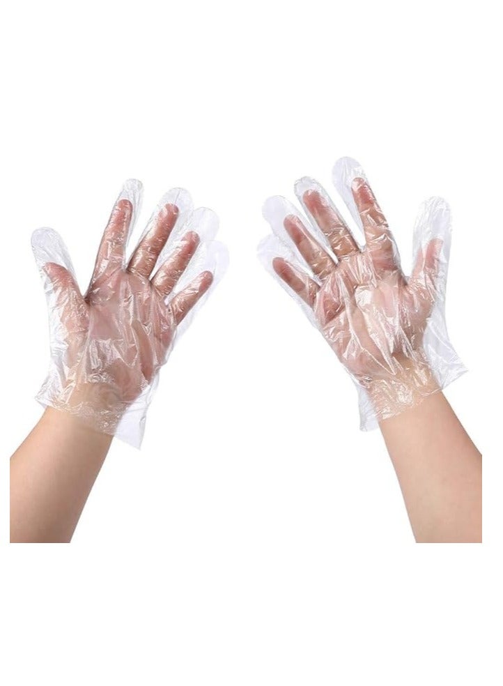 300Pcs Disposable Gloves, Plastic Food Prep Food Safe Disposable Gloves for Cooking Cleaning Hair Coloring Dishwashing Food Handling (3Pack × 100Pcs) - Image 2