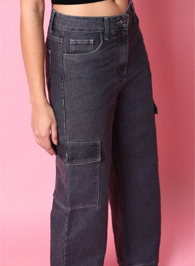 Freehand  Women Flared Solid High Rise Jeans  | Best Price UAE