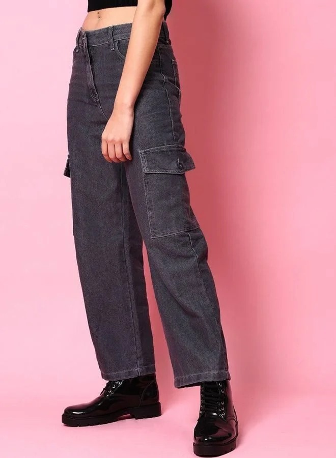 Freehand  Women Flared Solid High Rise Jeans  | Best Price UAE