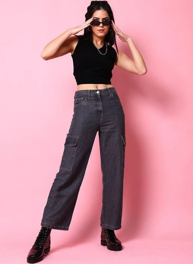 Freehand  Women Flared Solid High Rise Jeans  | Best Price UAE